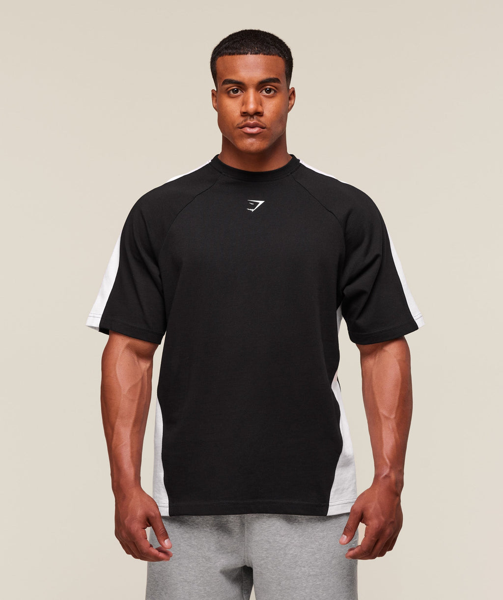 gymshark-collegiate-66-t-shirt-ss-tops-black-ss25