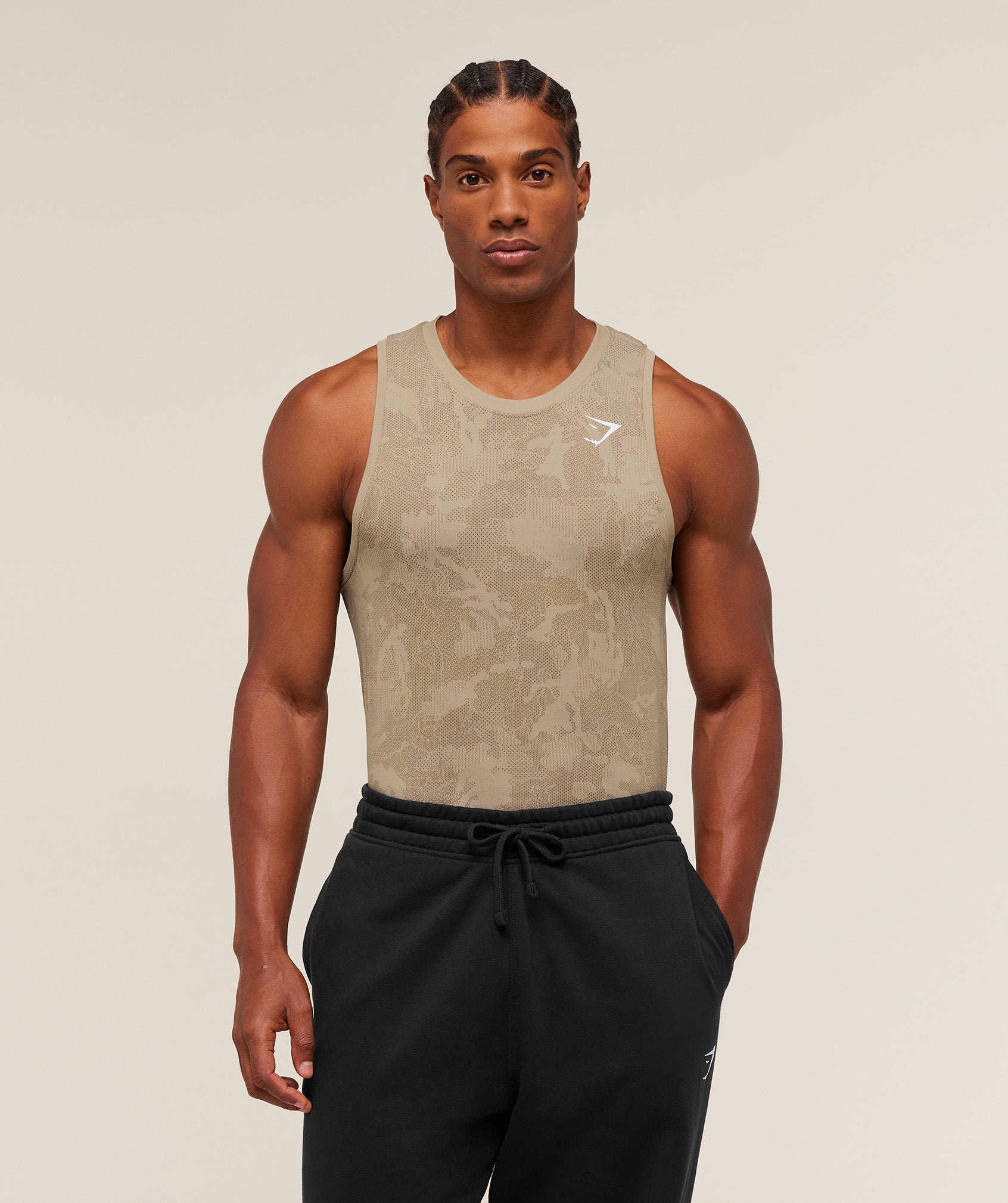 gymshark-geo-seamless-tank-sleeveless-tops-brown-aw25