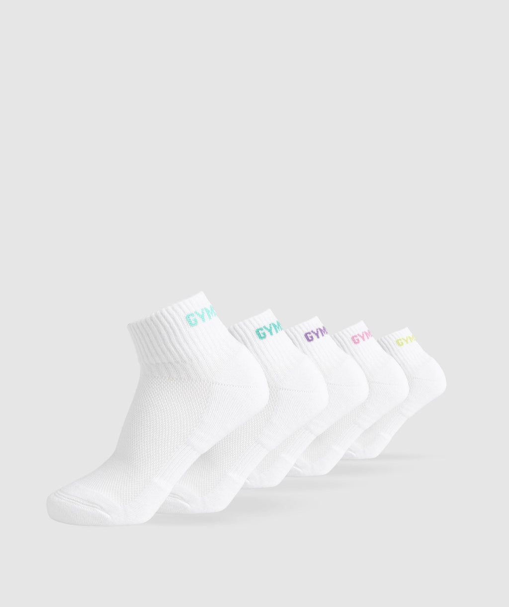 gymshark-quarter-socks-5pk-yellow-pink-tropical-turquoise-turquoise-purple-ss25