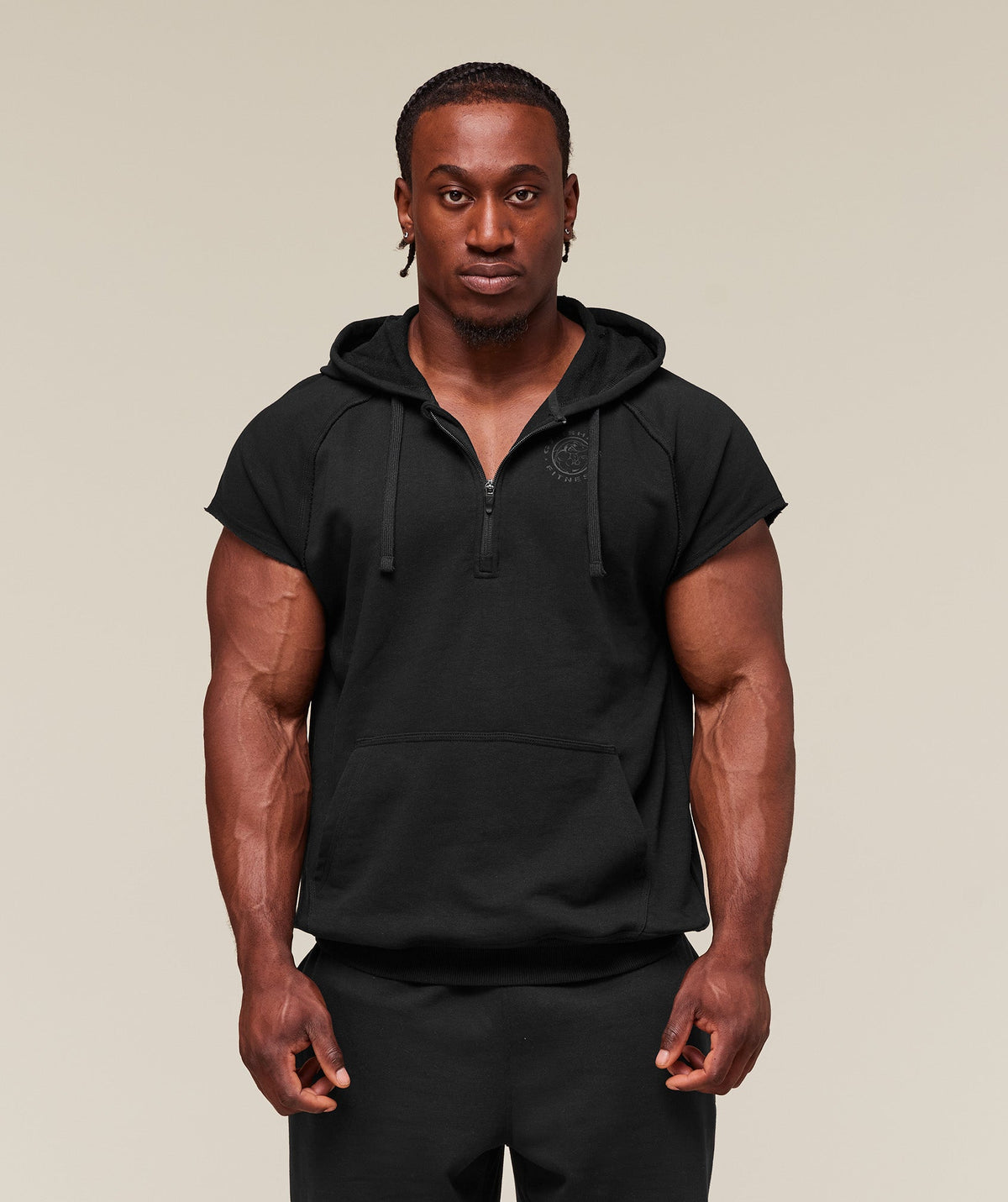 gymshark-legacy-1-4-zip-cap-sleeve-hoodie-black-aw24