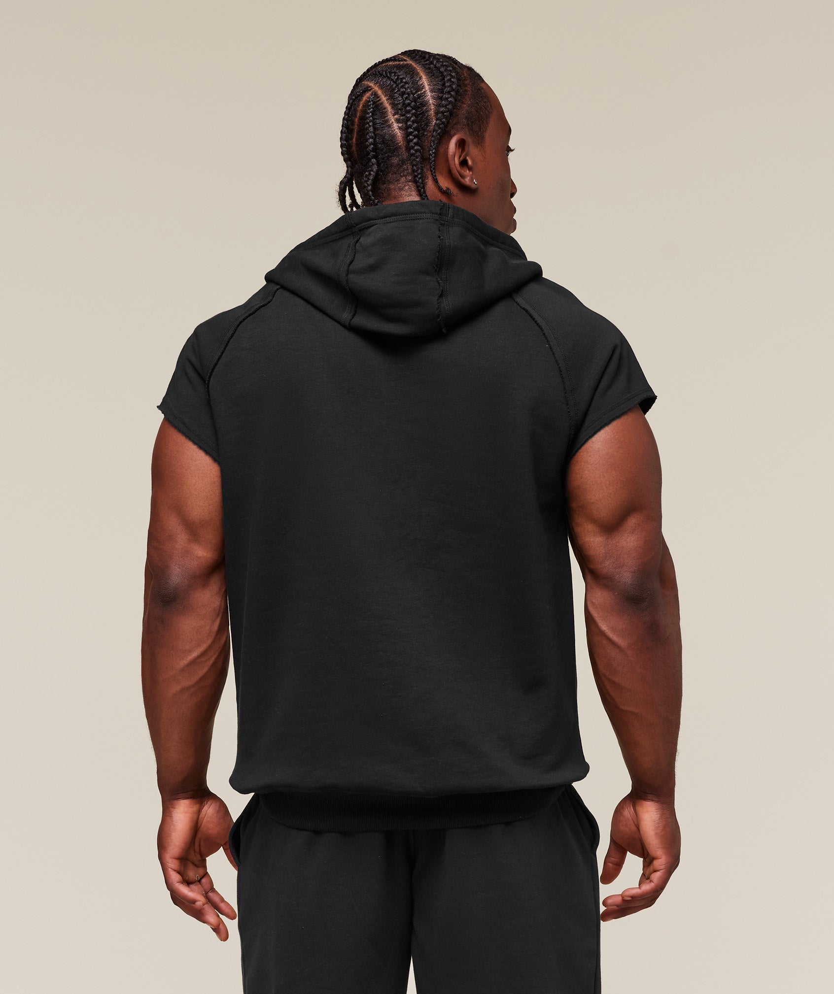 gymshark-legacy-1-4-zip-cap-sleeve-hoodie-black-aw24