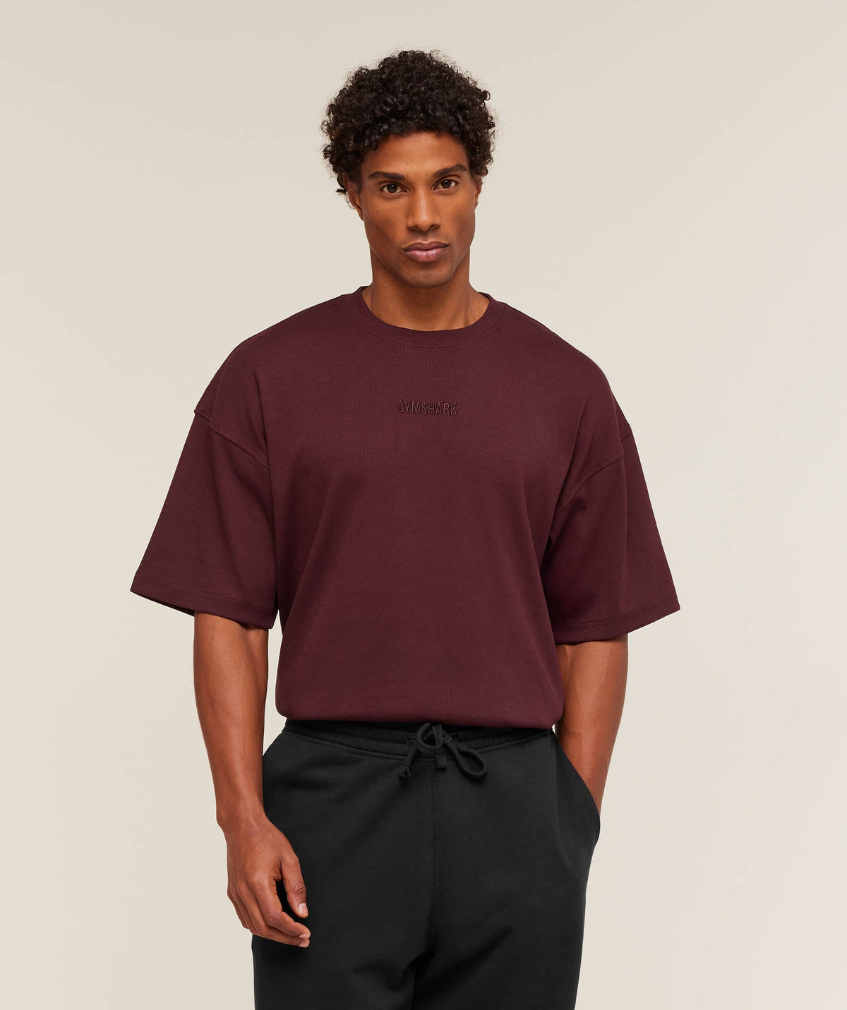 gymshark-oversized-premium-ribbed-t-shirt-ss-tops-brown-aw25