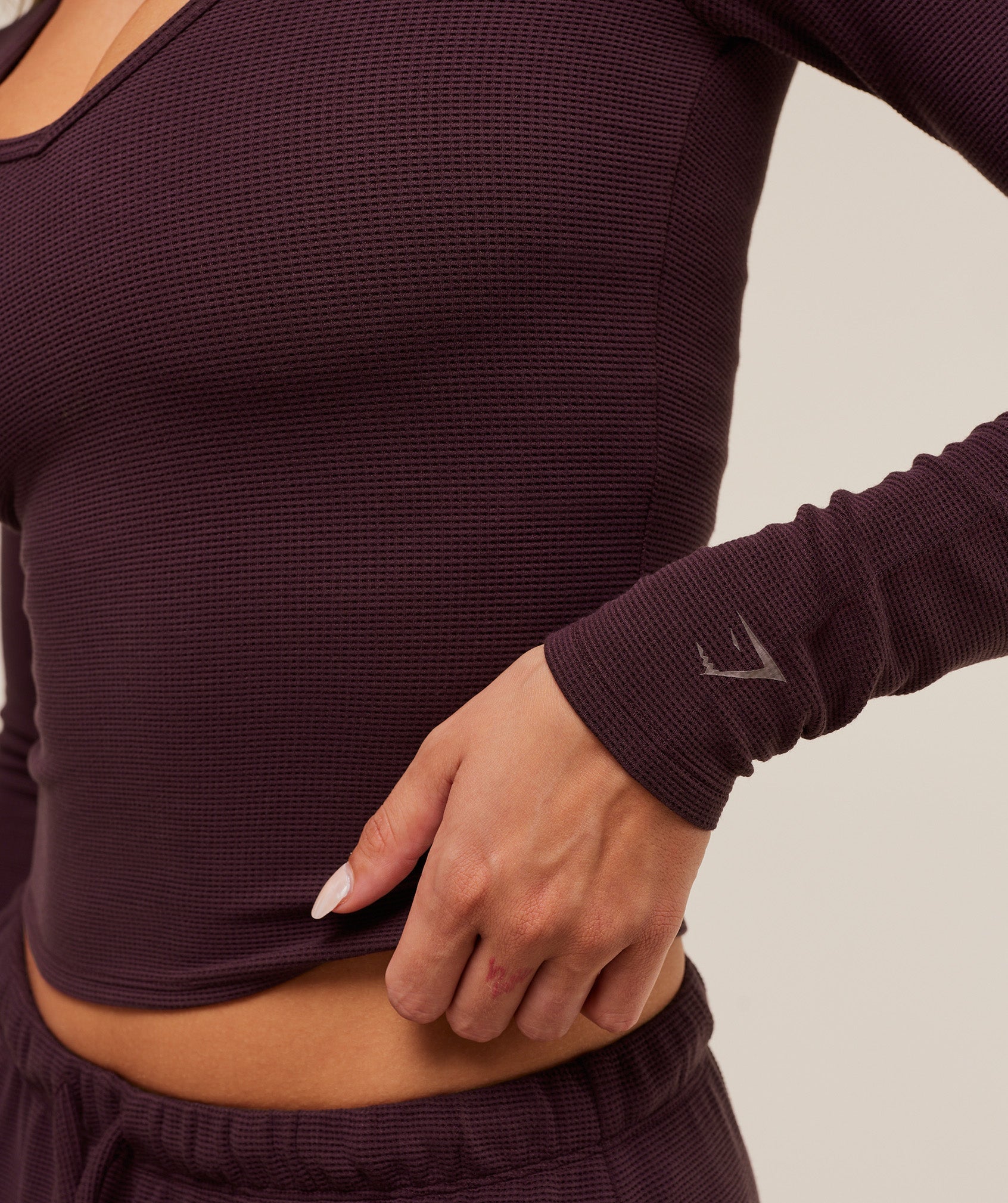 gymshark-waffle-long-sleeve-top-ls-tops-purple-aw25