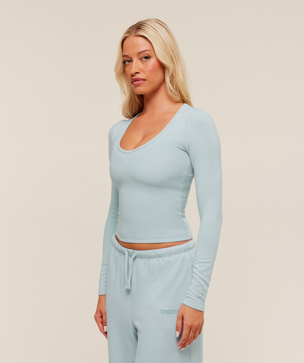 gymshark-waffle-long-sleeve-top-ls-tops-blue-aw25