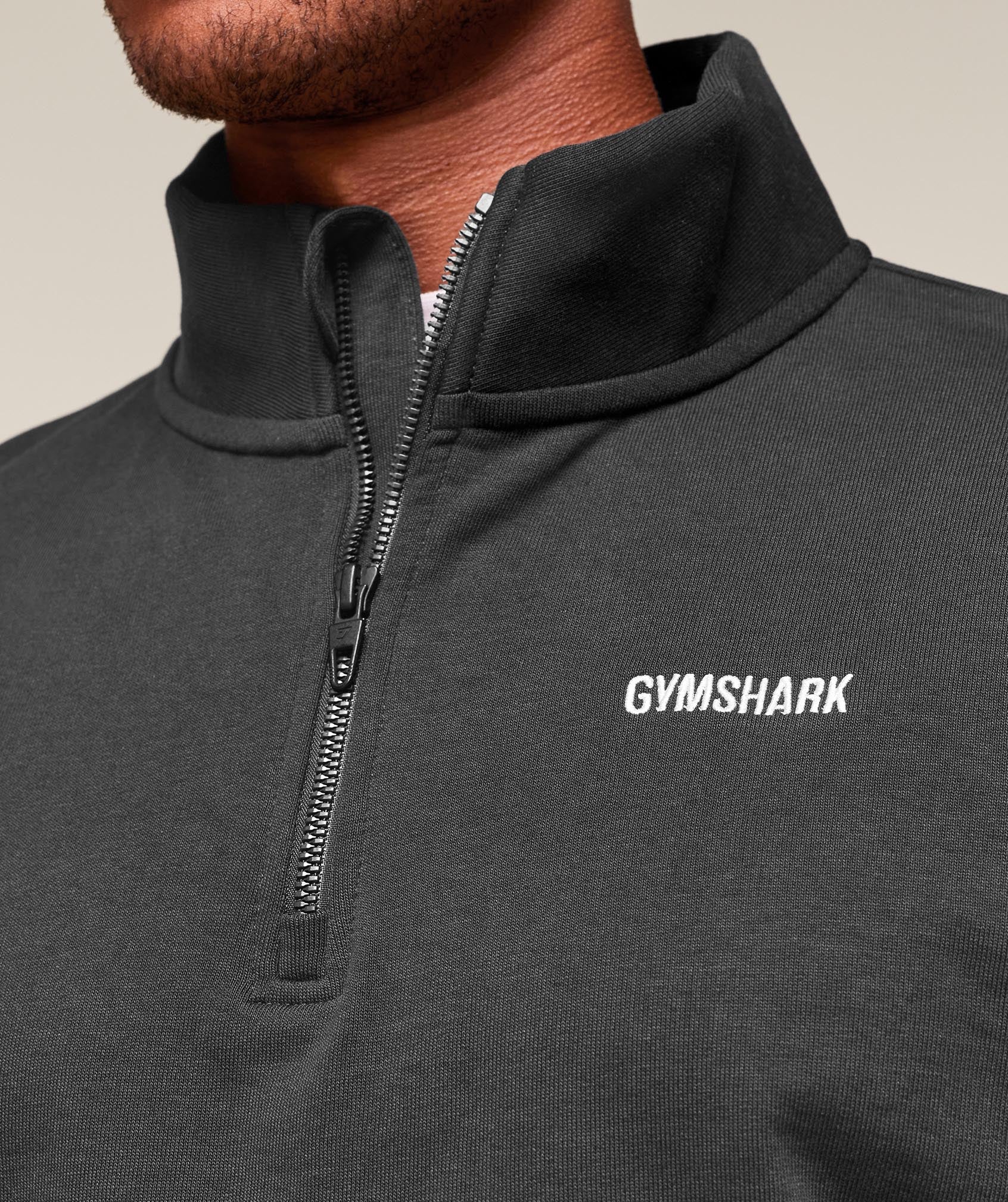 gymshark-rest-day-sweats-1-4-zip-black-aw22