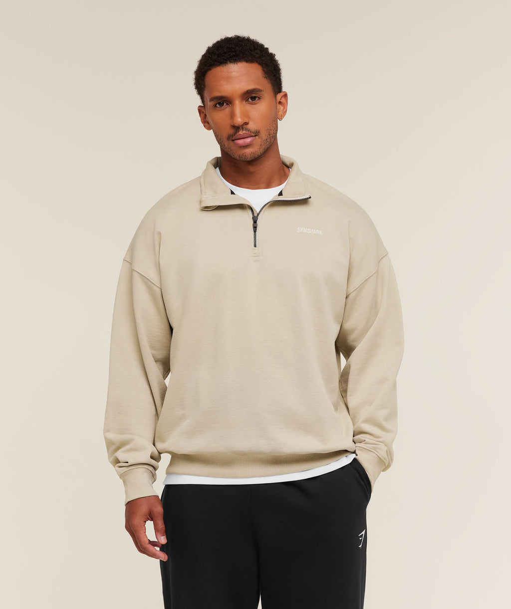 gymshark-rest-day-sweats-1-4-zip-pebble-grey-aw22