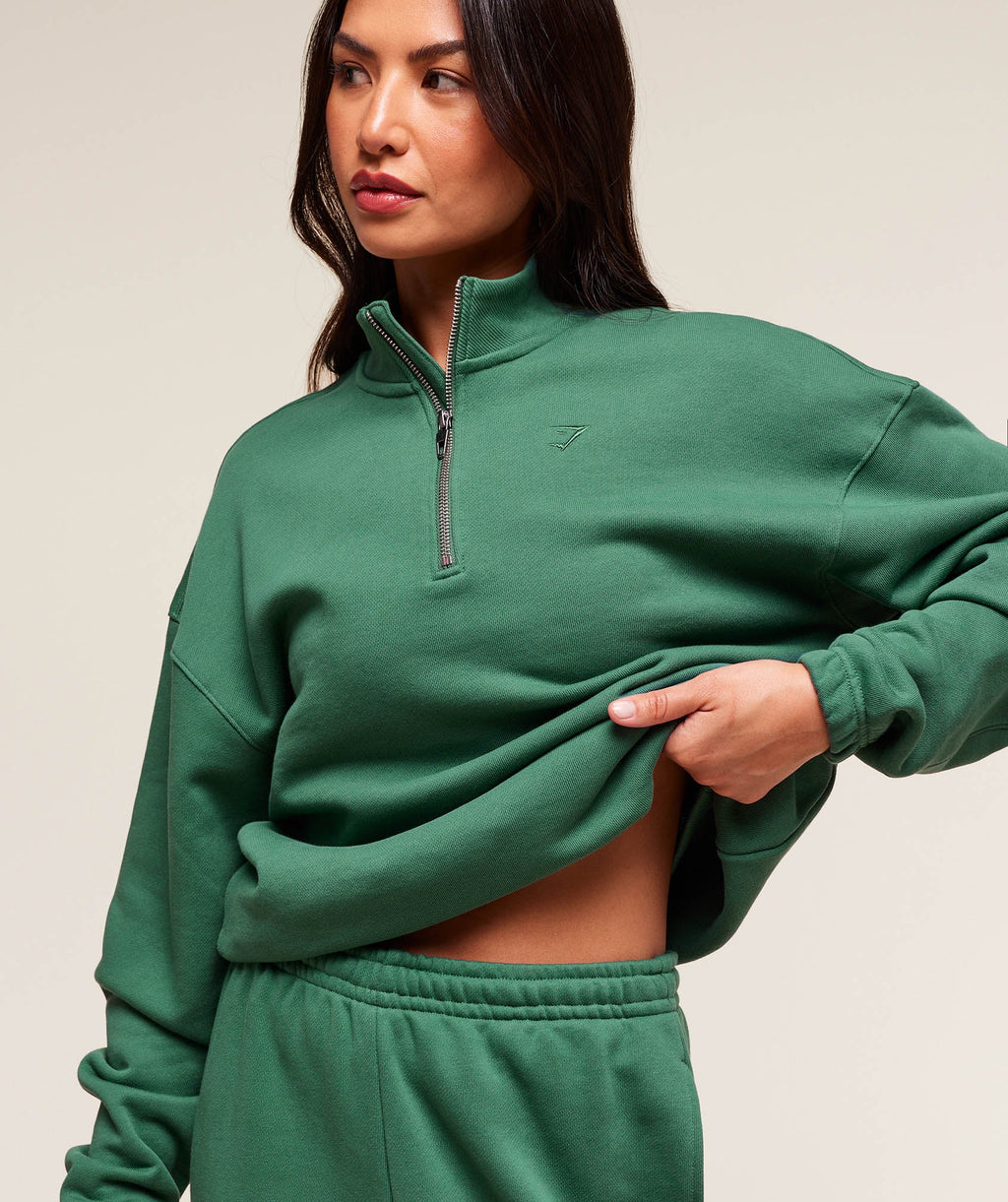 gymshark-rest-day-sweats-2-0-1-4-zip-pullover-pullovers-green-aw25