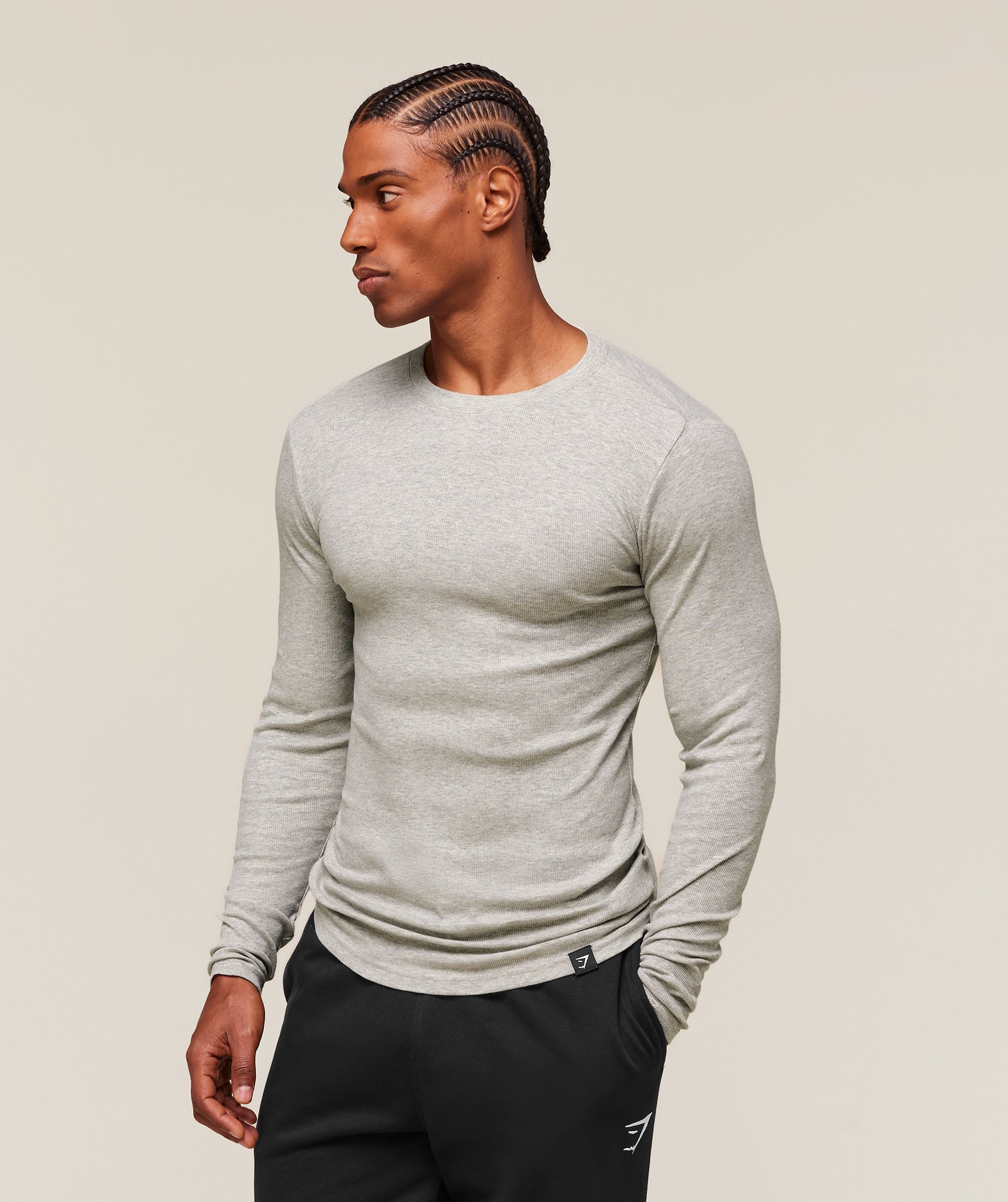 gymshark-ribbed-long-sleeve-t-shirt-stone-grey-marl-aw23