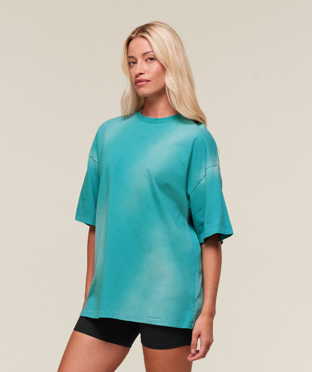 gymshark-summer-tie-dye-graphic-oversized-t-shirt-ss-tops-teal-ss25
