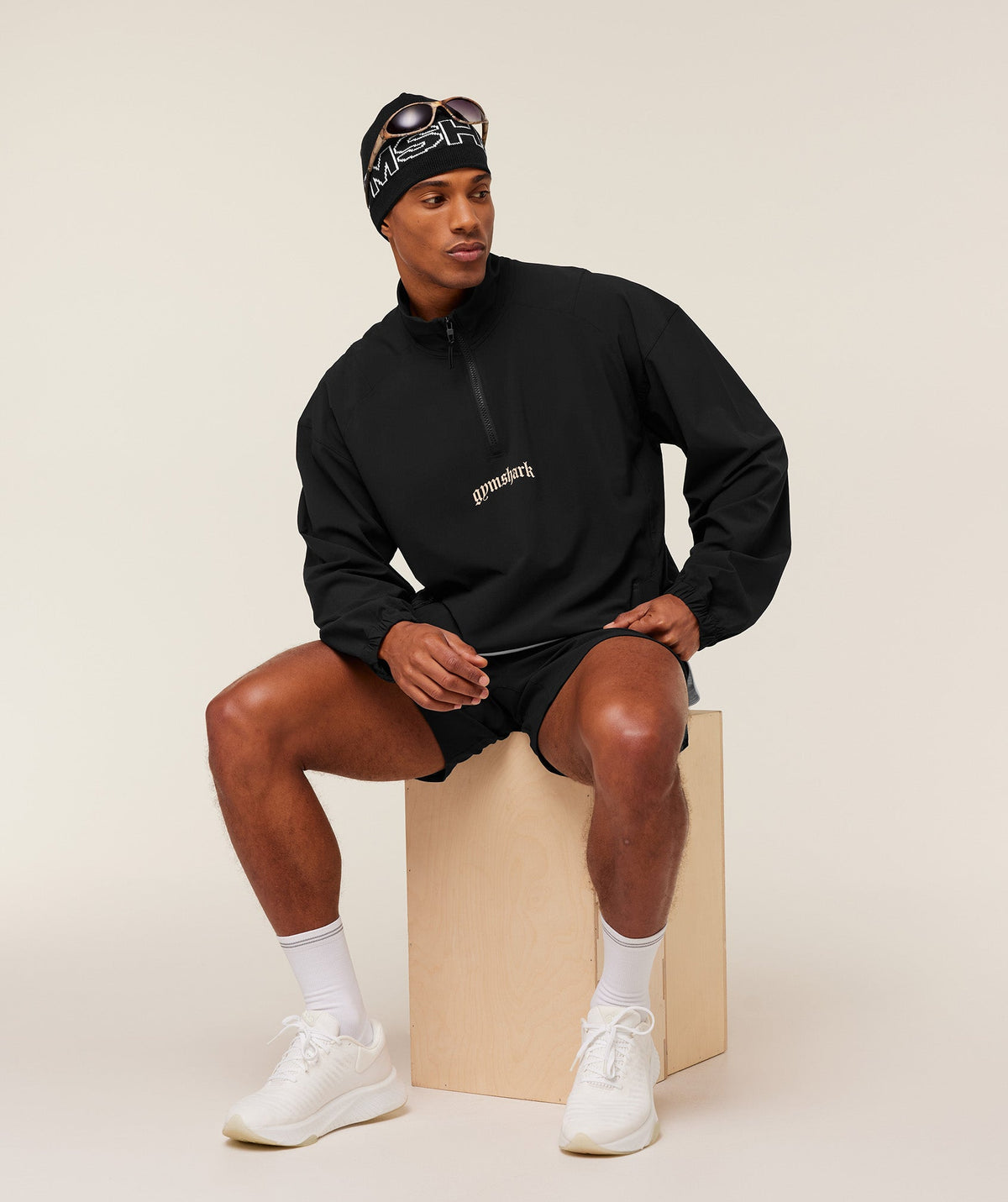 gymshark-tactical-shell-1-4-zip-pullovers-black-aw25