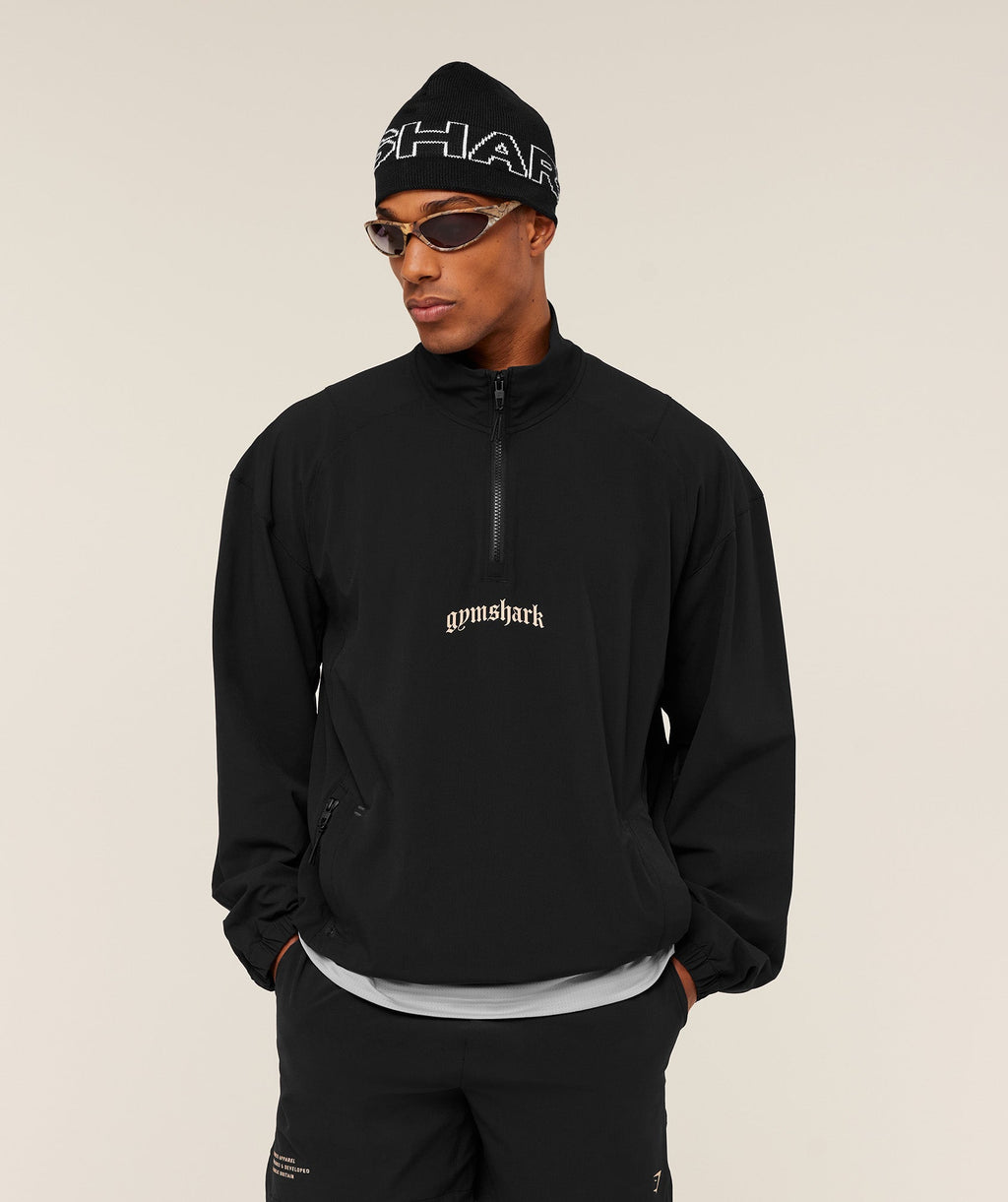 gymshark-tactical-shell-1-4-zip-pullovers-black-aw25