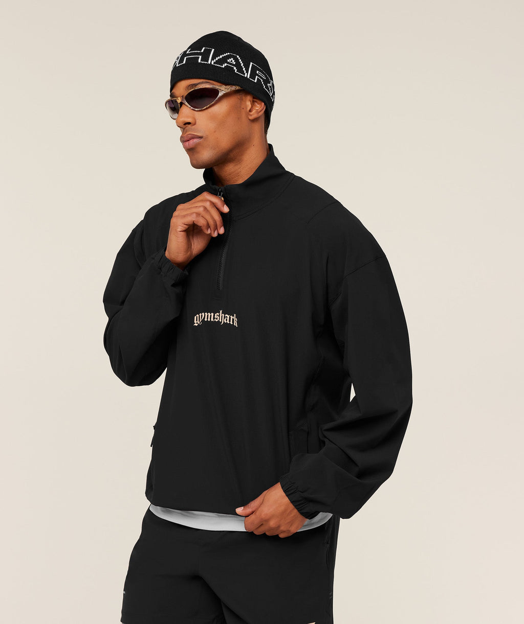 gymshark-tactical-shell-1-4-zip-pullovers-black-aw25