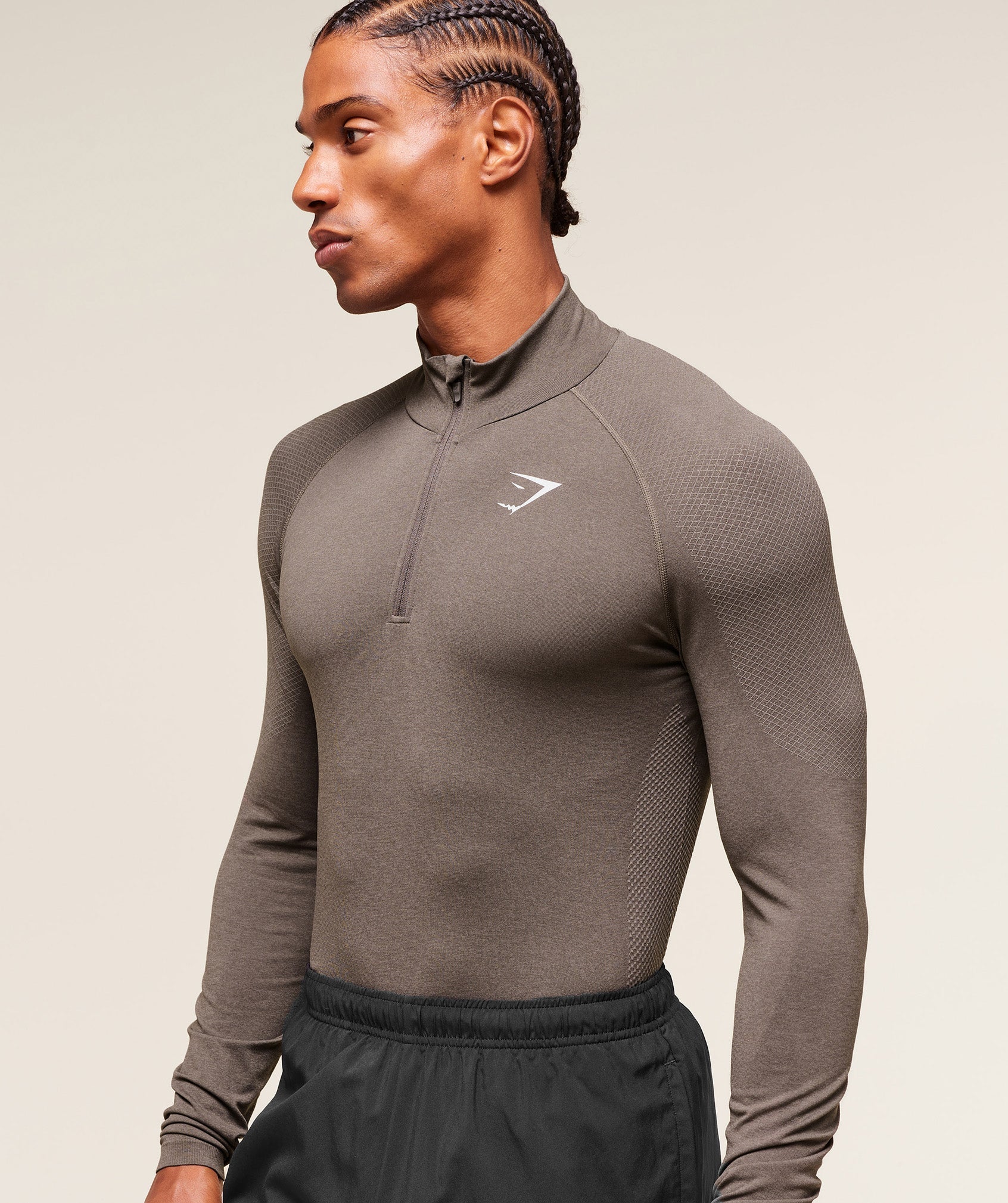 gymshark-vital-seamless-1-4-zip-pullovers-brown-aw25