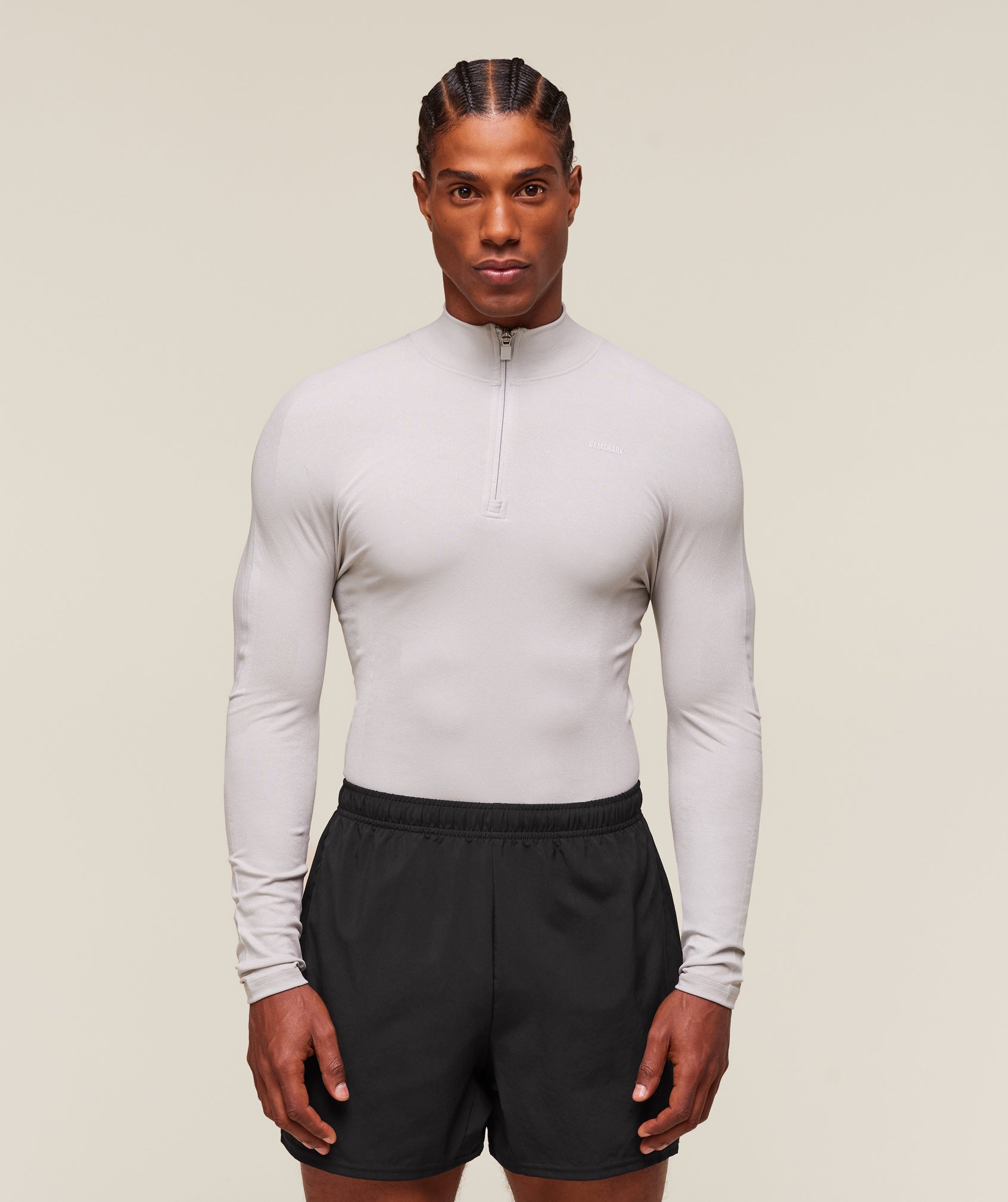 gymshark-everywear-warp-knit-polo-1-4-zip-ls-tops-grey-ss24