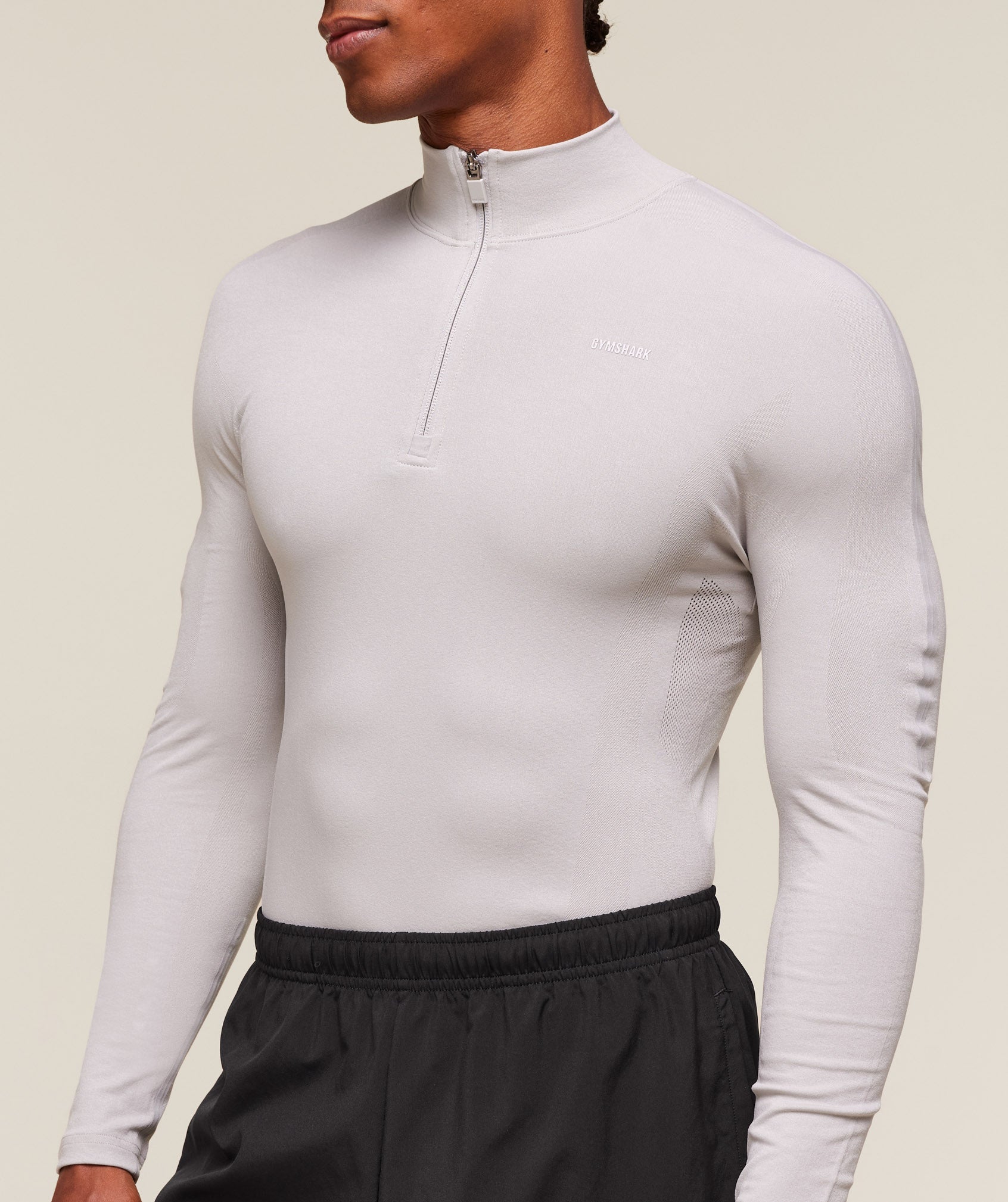 gymshark-everywear-warp-knit-polo-1-4-zip-ls-tops-grey-ss24